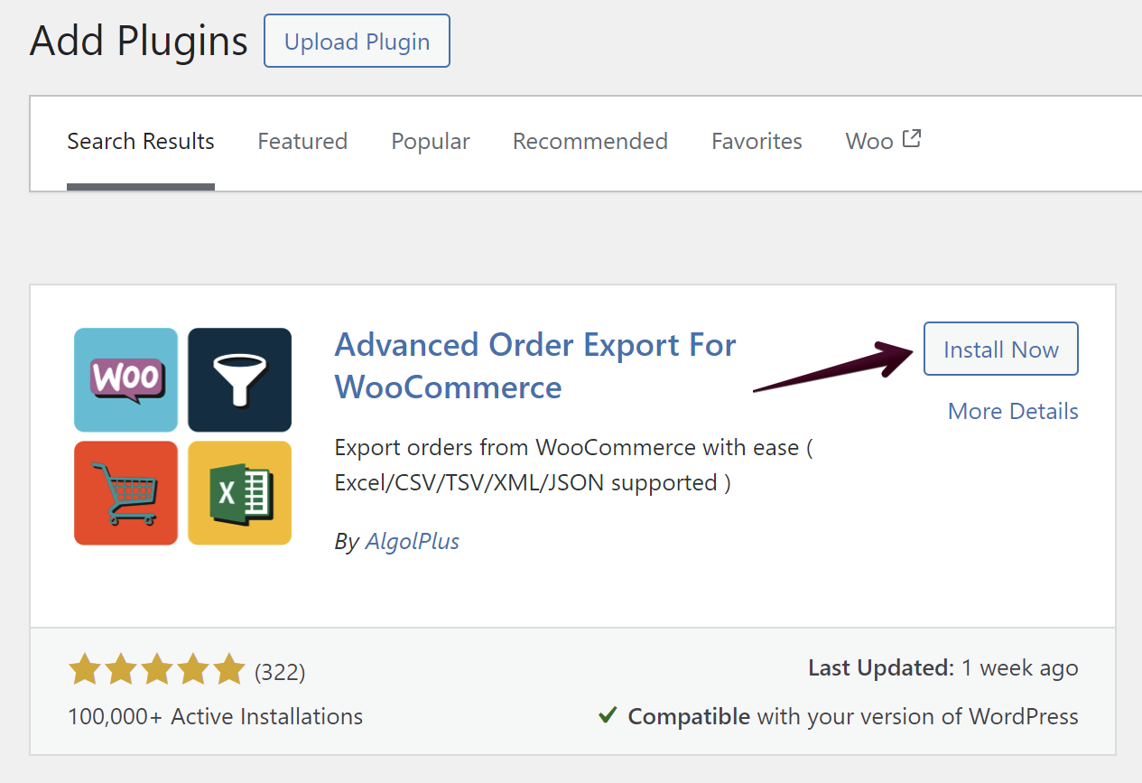 advanced order export for woocommerce