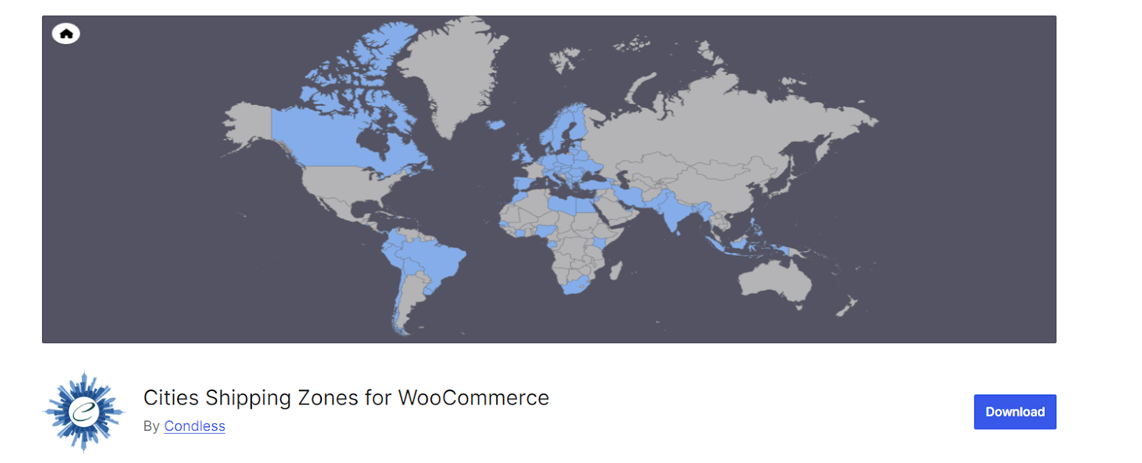 cities shipping zones for woocommerce