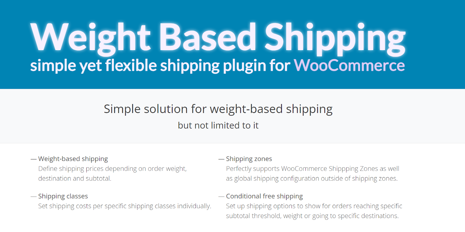 weight based shipping plugin for woocommerce