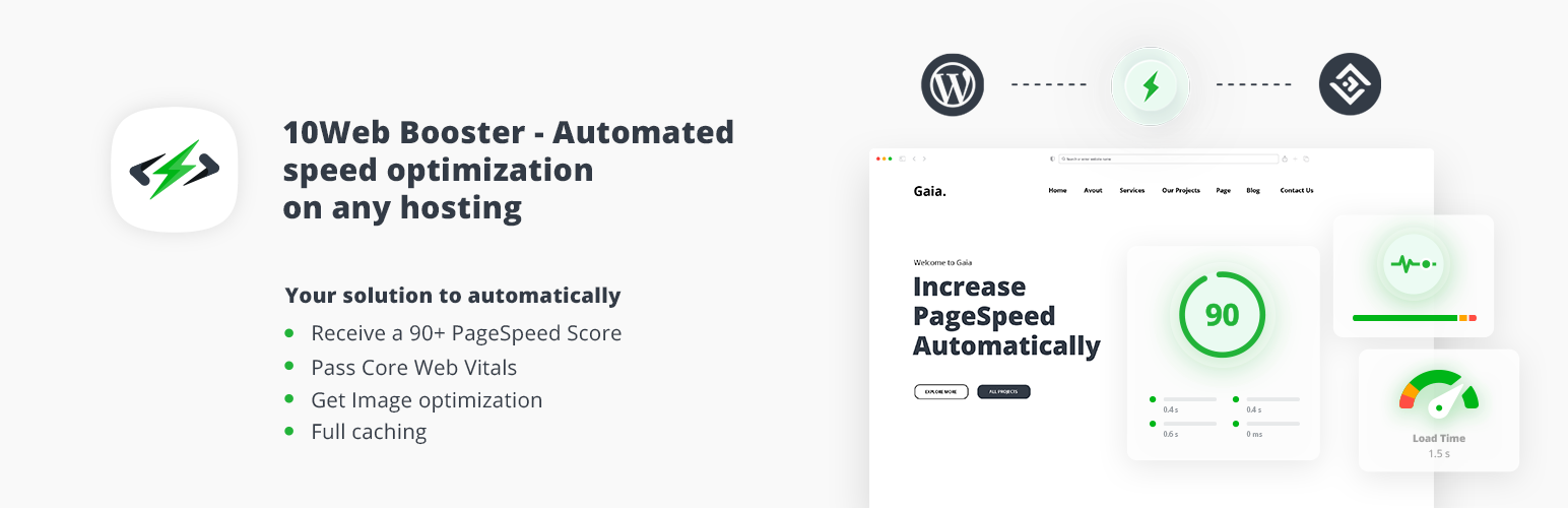 10Web Booster – Website speed optimization, Cache & Page Speed optimizer
