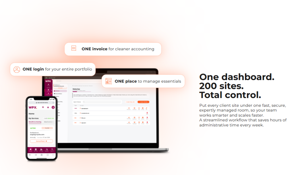 manage multiple WordPress sites efficiently with WPX Agency plan